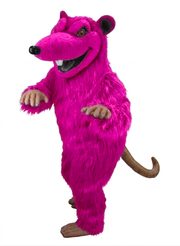 Rink Rat Mascot - Long fur / Bright Pink mascot costume