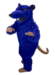 Rink Rat Mascot - Long fur / Royal Blue mascot costume