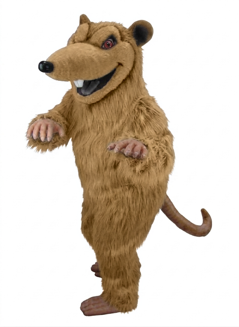 Rink Rat Mascot - Long fur / Tan mascot costume