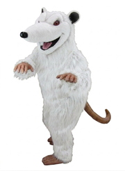 Rink Rat Mascot - Long fur / White mascot costume