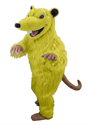 Rink Rat Mascot - Long fur / Yellow mascot costume