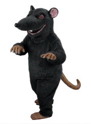 Rink Rat Mascot - Short fur / Black mascot costume