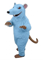 Rink Rat Mascot - Short fur / Light blue mascot costume