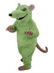Rink Rat Mascot - Short fur / Lime mascot costume