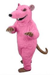Rink Rat Mascot - Short fur / Pink mascot costume