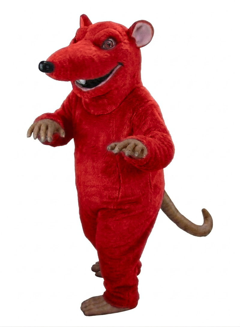 Rink Rat Mascot - Short fur / Red mascot costume