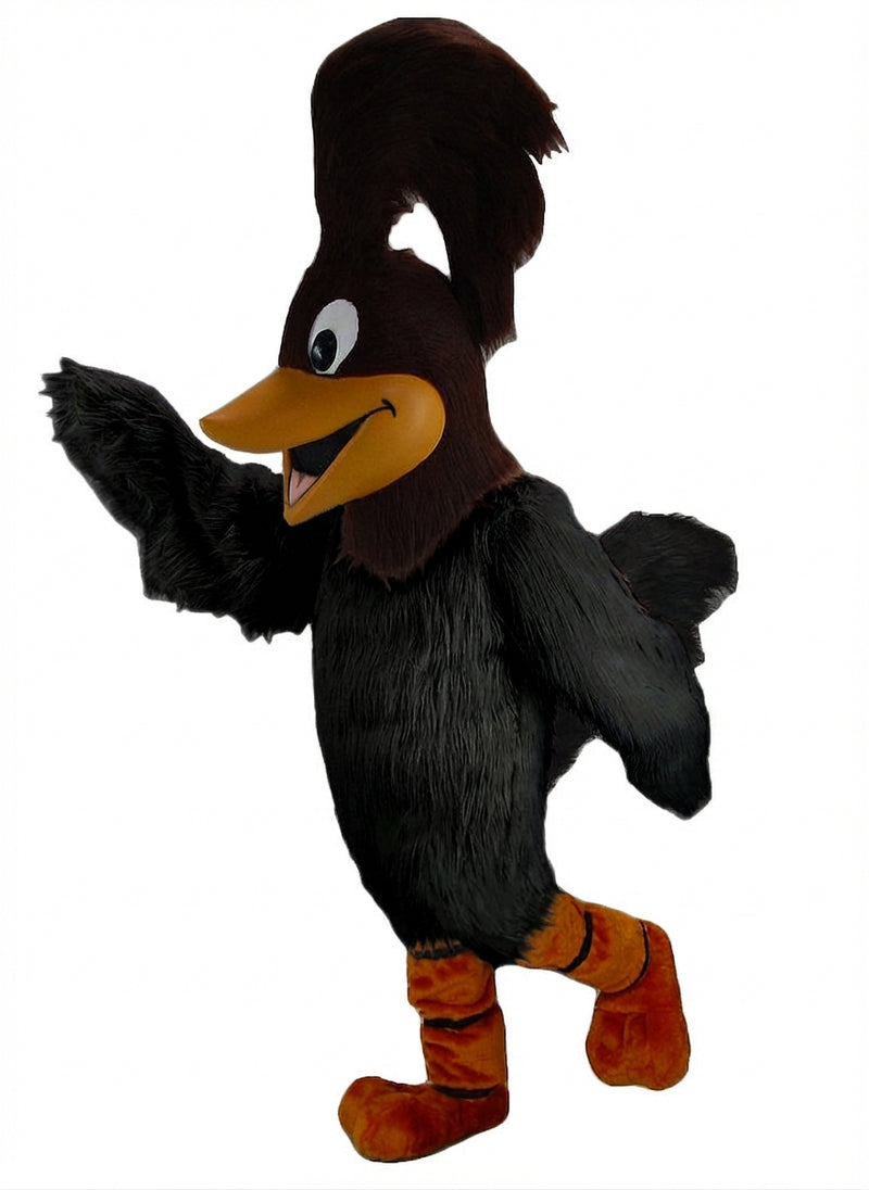 Roadrunner Mascot - Long fur / Black mascot costume