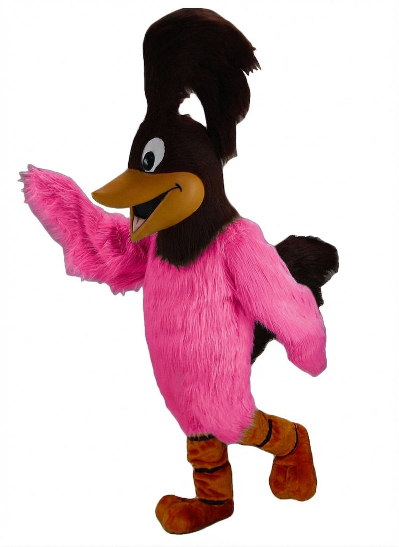 Roadrunner Mascot - Long fur / Bright Pink mascot costume