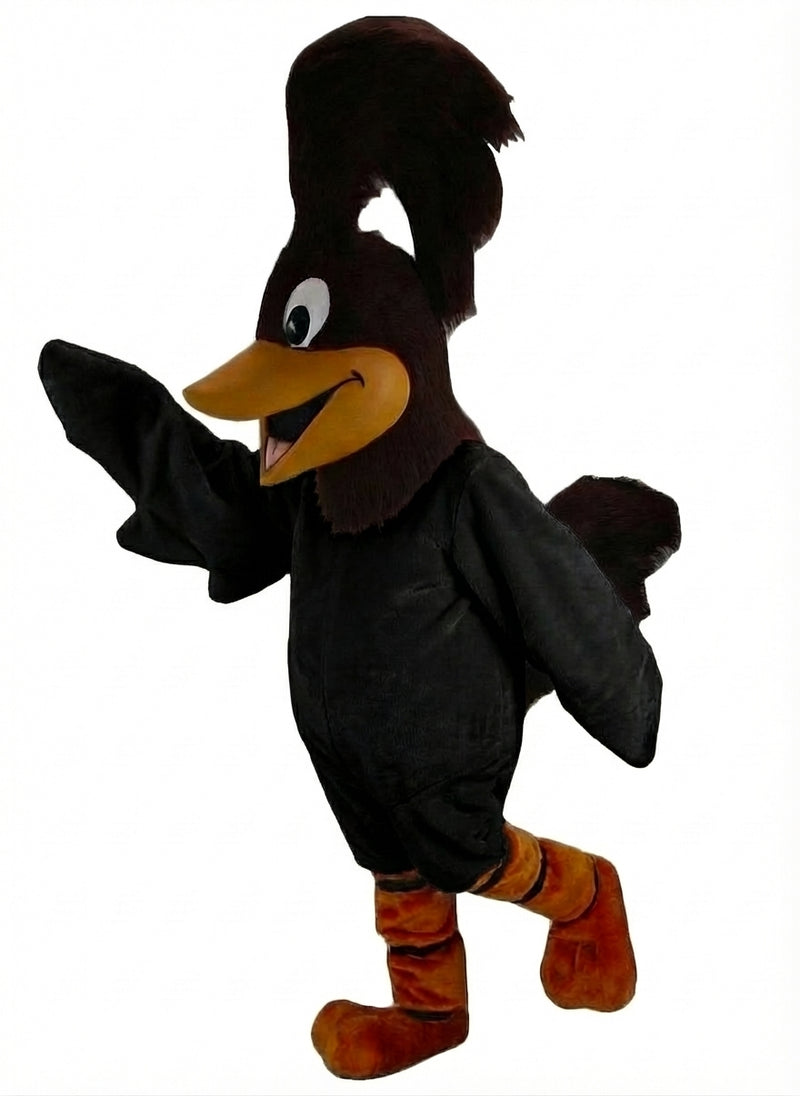 Roadrunner Mascot - Short fur / Black mascot costume