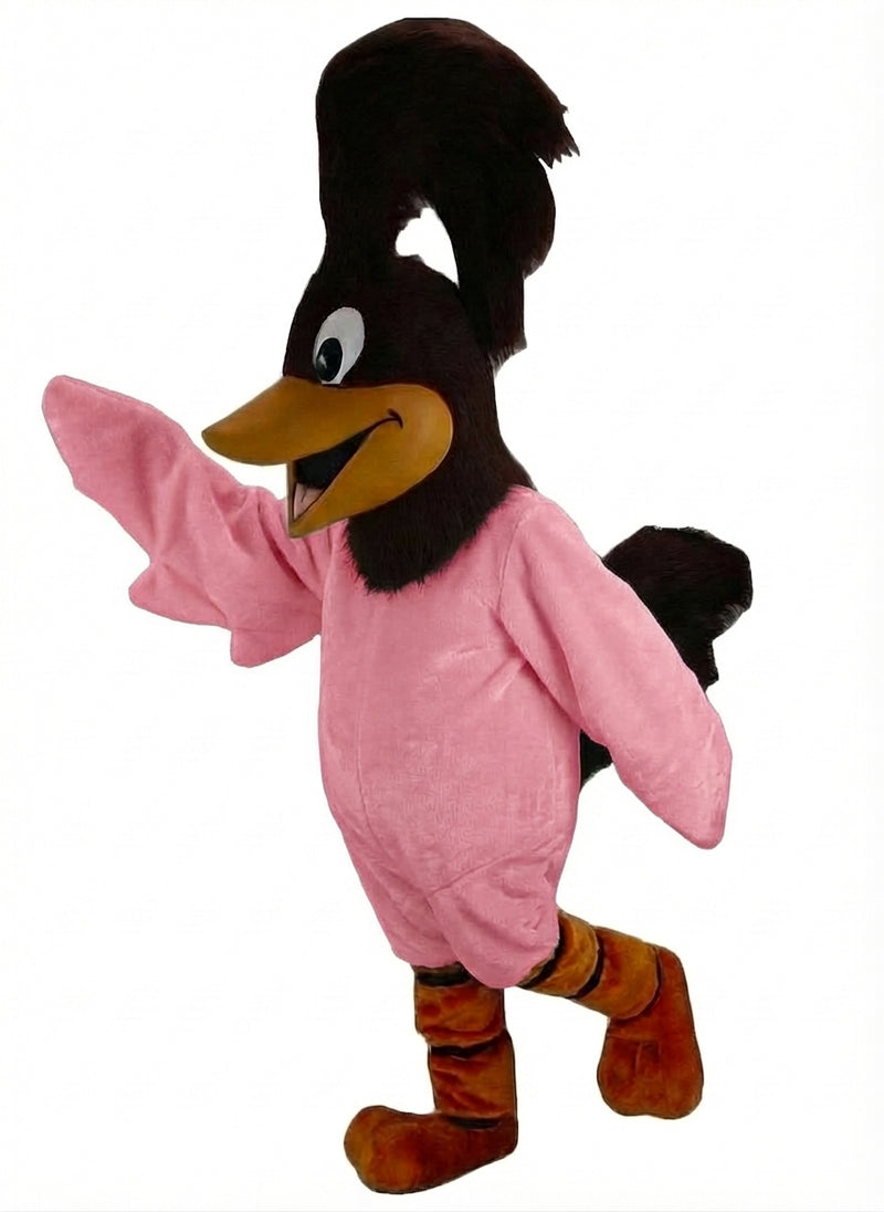 Roadrunner Mascot - Short fur / Pink mascot costume
