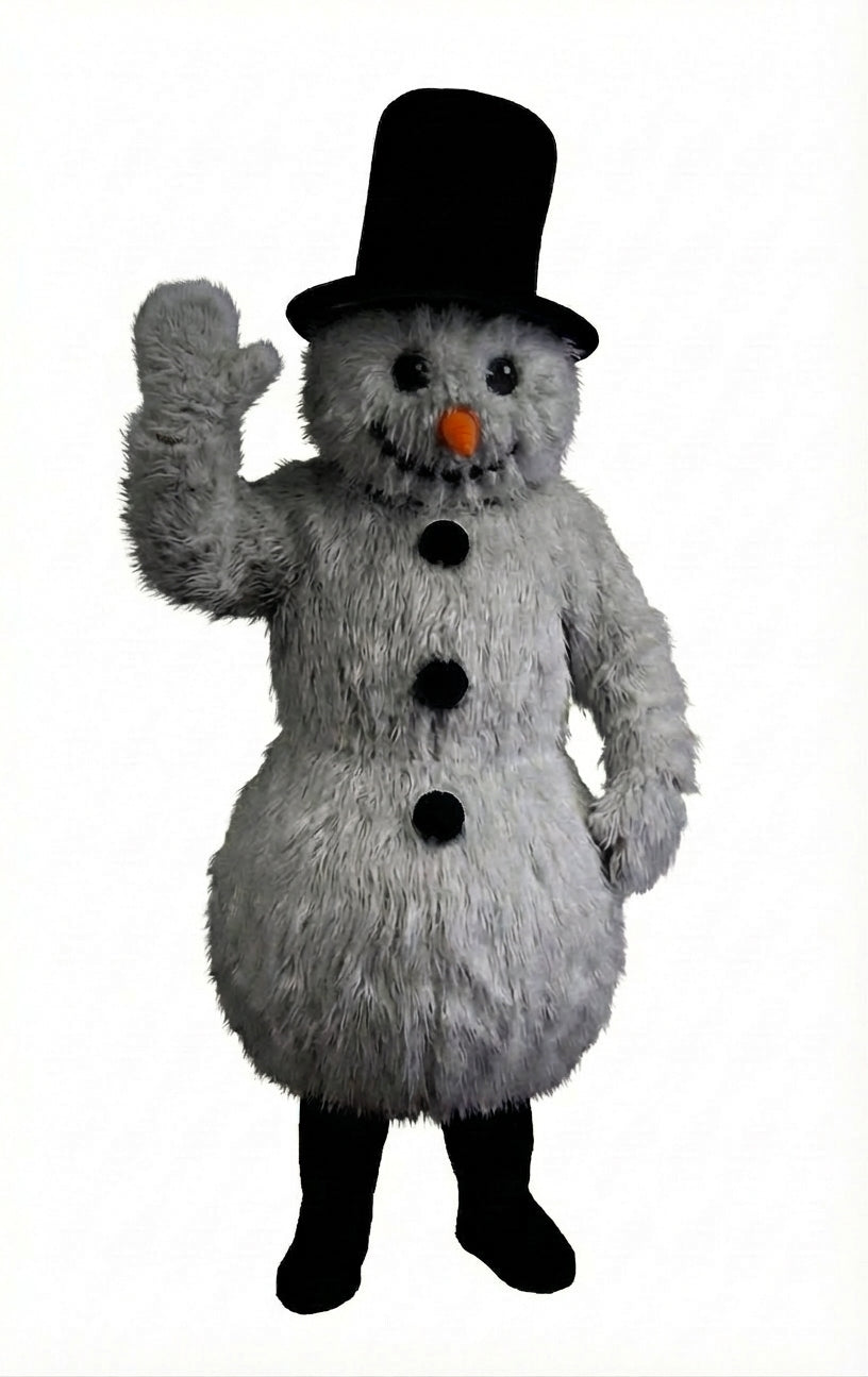 Snowman Mascot (Thermolite) - Long fur / Grey mascot costume