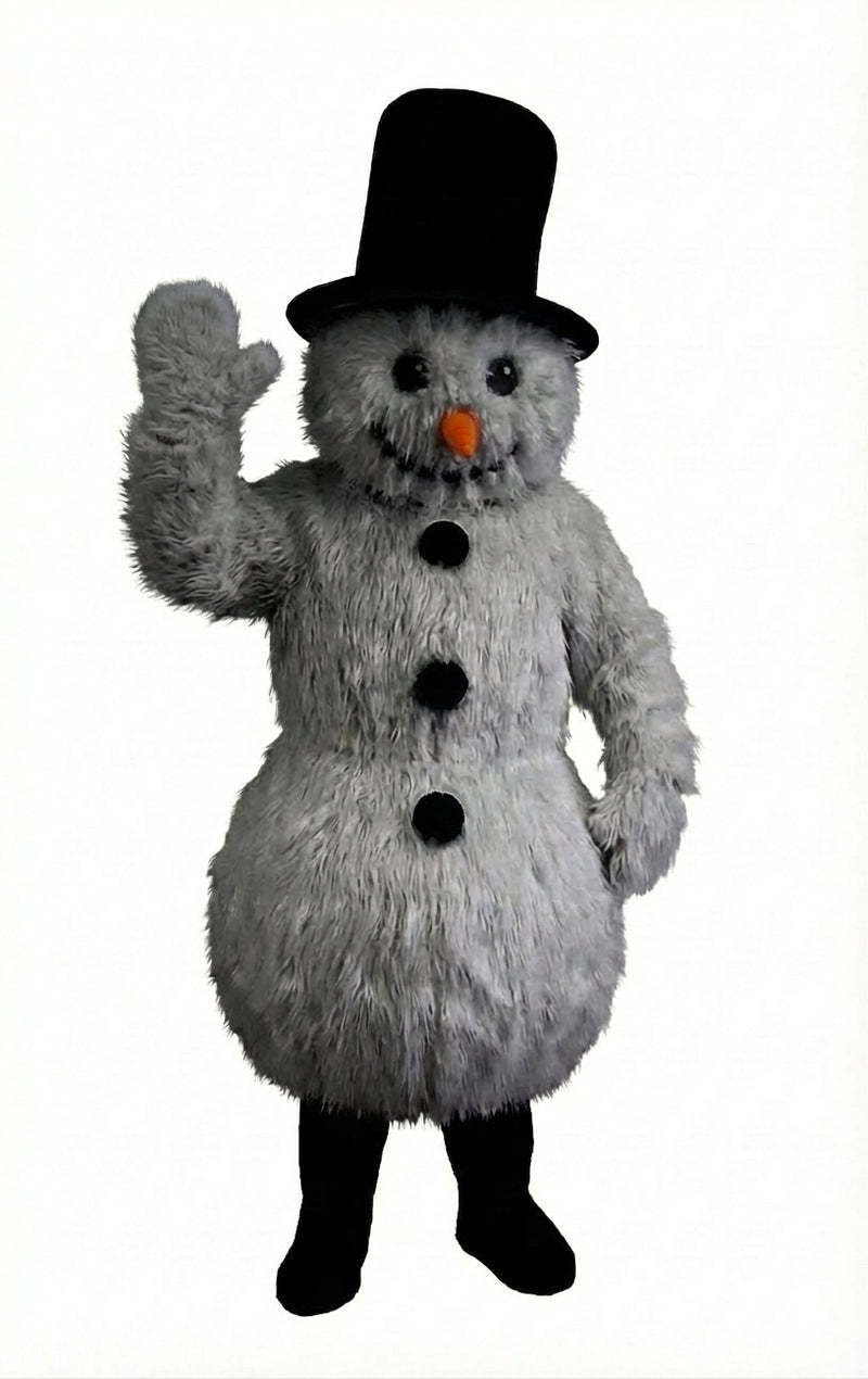 Snowman Mascot (Thermolite) - Long fur / Grey mascot costume