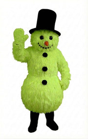 Snowman Mascot (Thermolite) - Long fur / Lime mascot costume