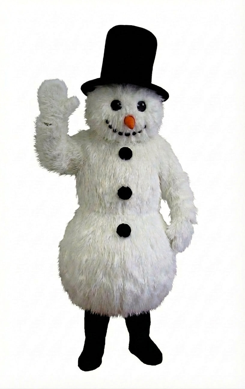 Snowman Mascot (Thermolite) - Long fur / White mascot costume