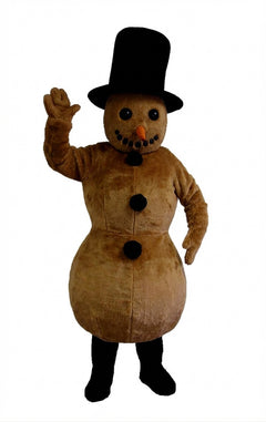 Snowman Mascot (Thermolite) - Medium fur / Brown mascot costume