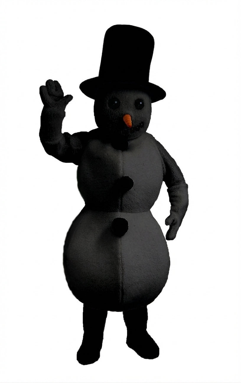 Snowman Mascot (Thermolite) - Short fur / Black mascot costume