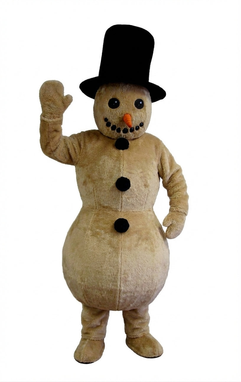 Snowman Mascot (Thermolite) - Short fur / Light Brown mascot costume