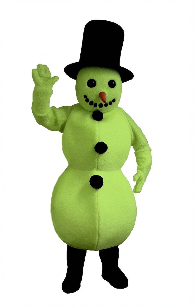Snowman Mascot (Thermolite) - Short fur / Lime mascot costume