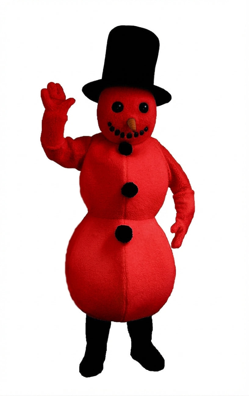 Snowman Mascot (Thermolite) - Short fur / Red mascot costume