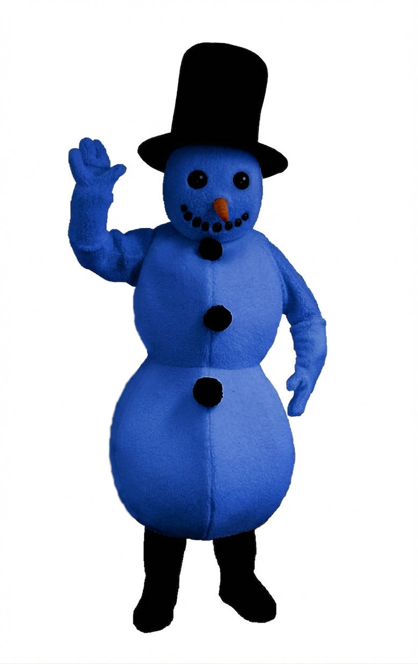 Snowman Mascot (Thermolite) - Short fur / Royal blue mascot costume