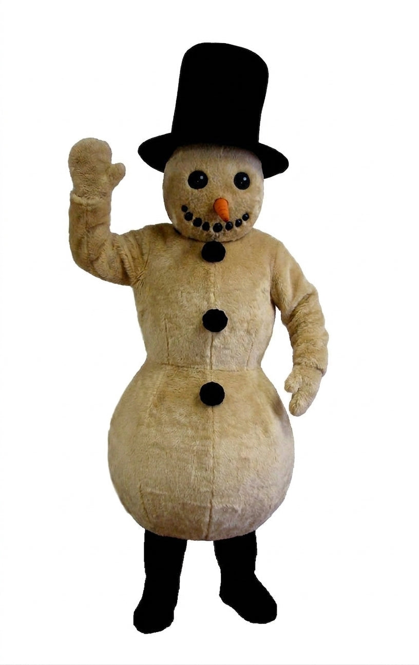 Snowman Mascot (Thermolite) - Short fur / Tan mascot costume