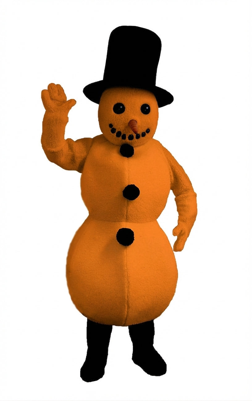 Snowman Mascot (Thermolite) - Short fur / Tiger Orange mascot costume