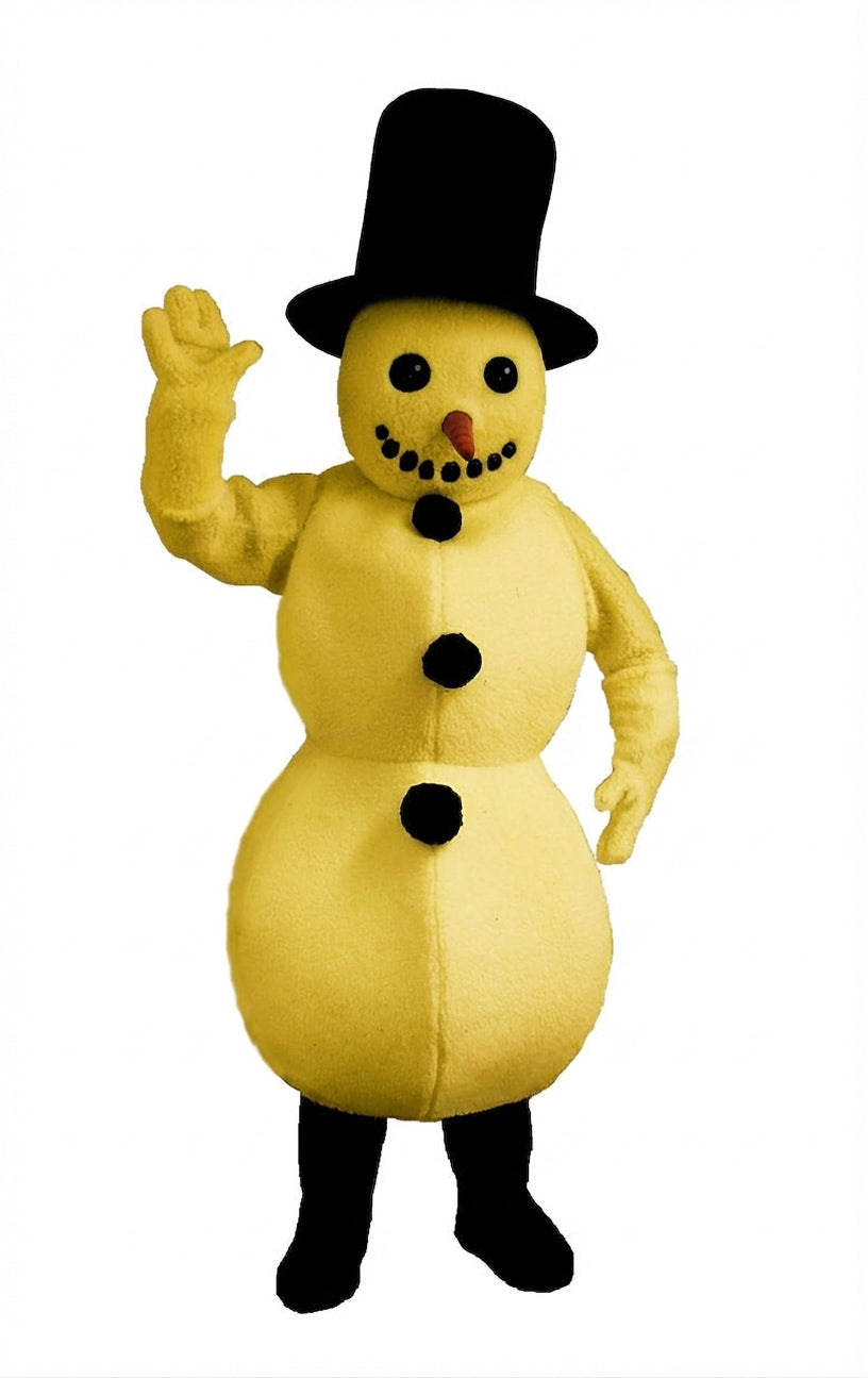 Snowman Mascot (Thermolite) - Short fur / Yellow mascot costume