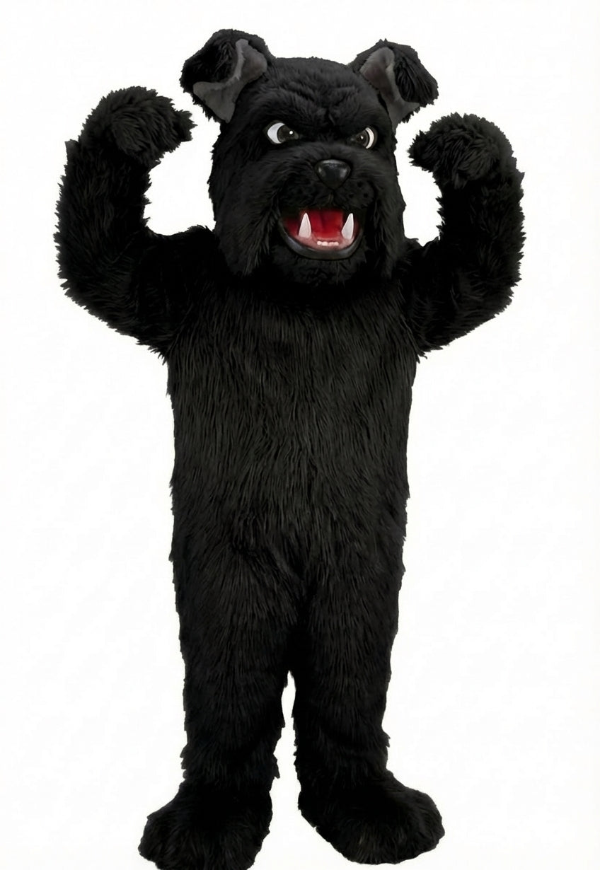 Sparky Dog Mascot - Long fur / Black mascot costume