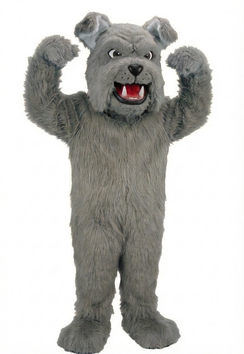 Sparky Dog Mascot - Long fur / Grey mascot costume