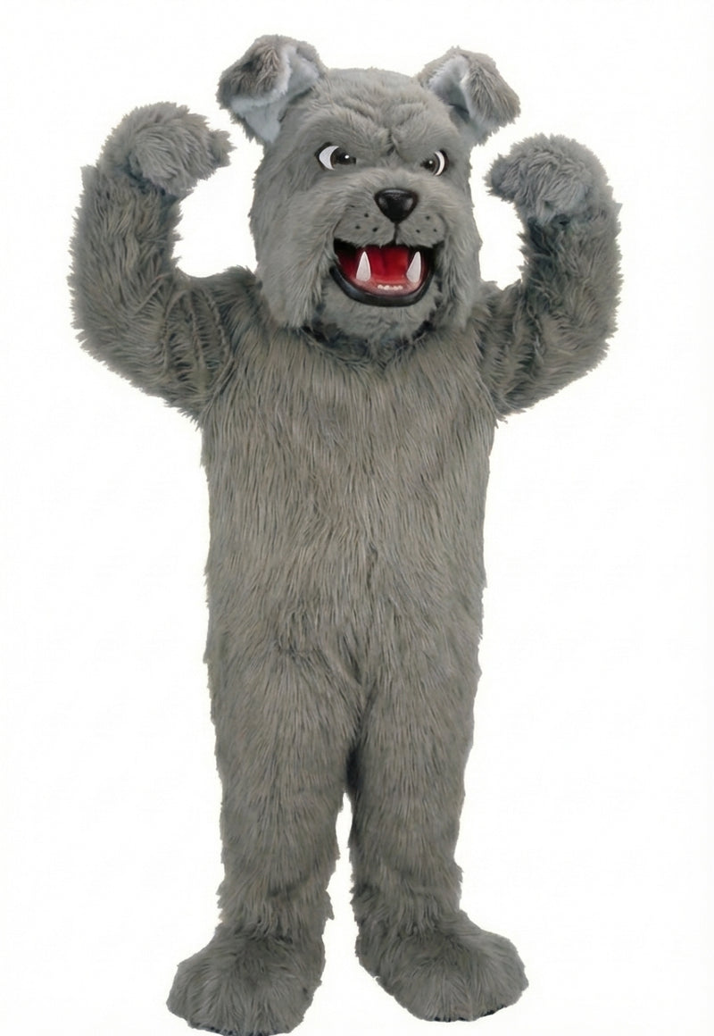 Sparky Dog Mascot - Long fur / Grey mascot costume