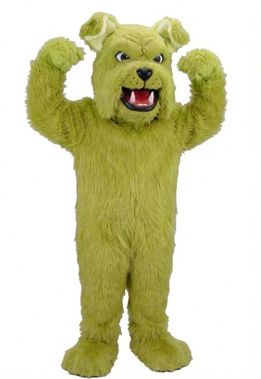 Sparky Dog Mascot - Long fur / Lime mascot costume