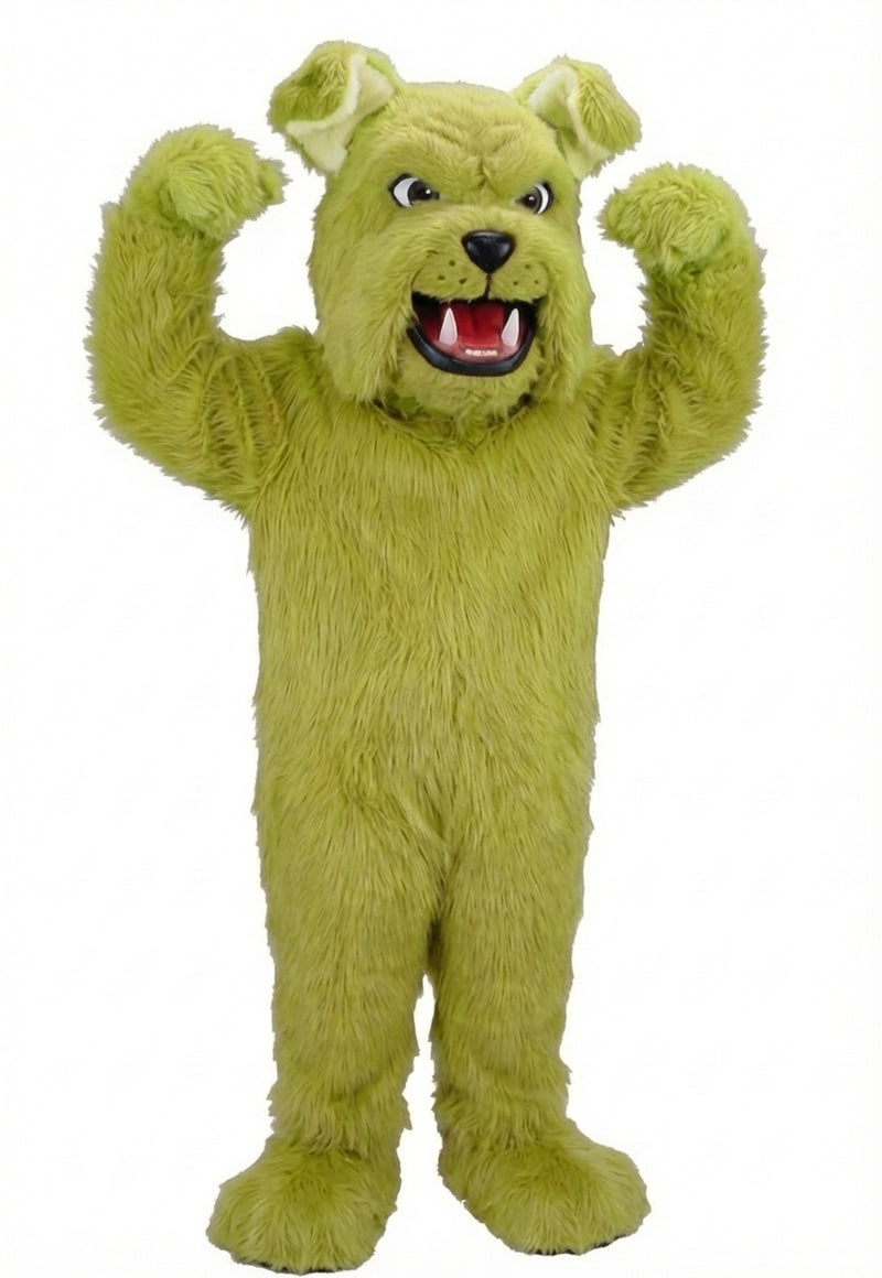 Sparky Dog Mascot - Long fur / Lime mascot costume