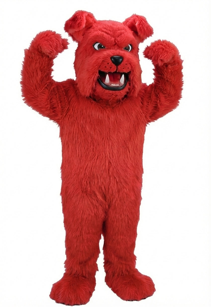 Sparky Dog Mascot - Long fur / Red mascot costume