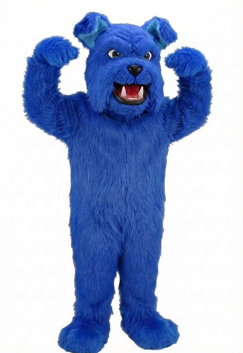Sparky Dog Mascot - Long fur / Royal Blue mascot costume
