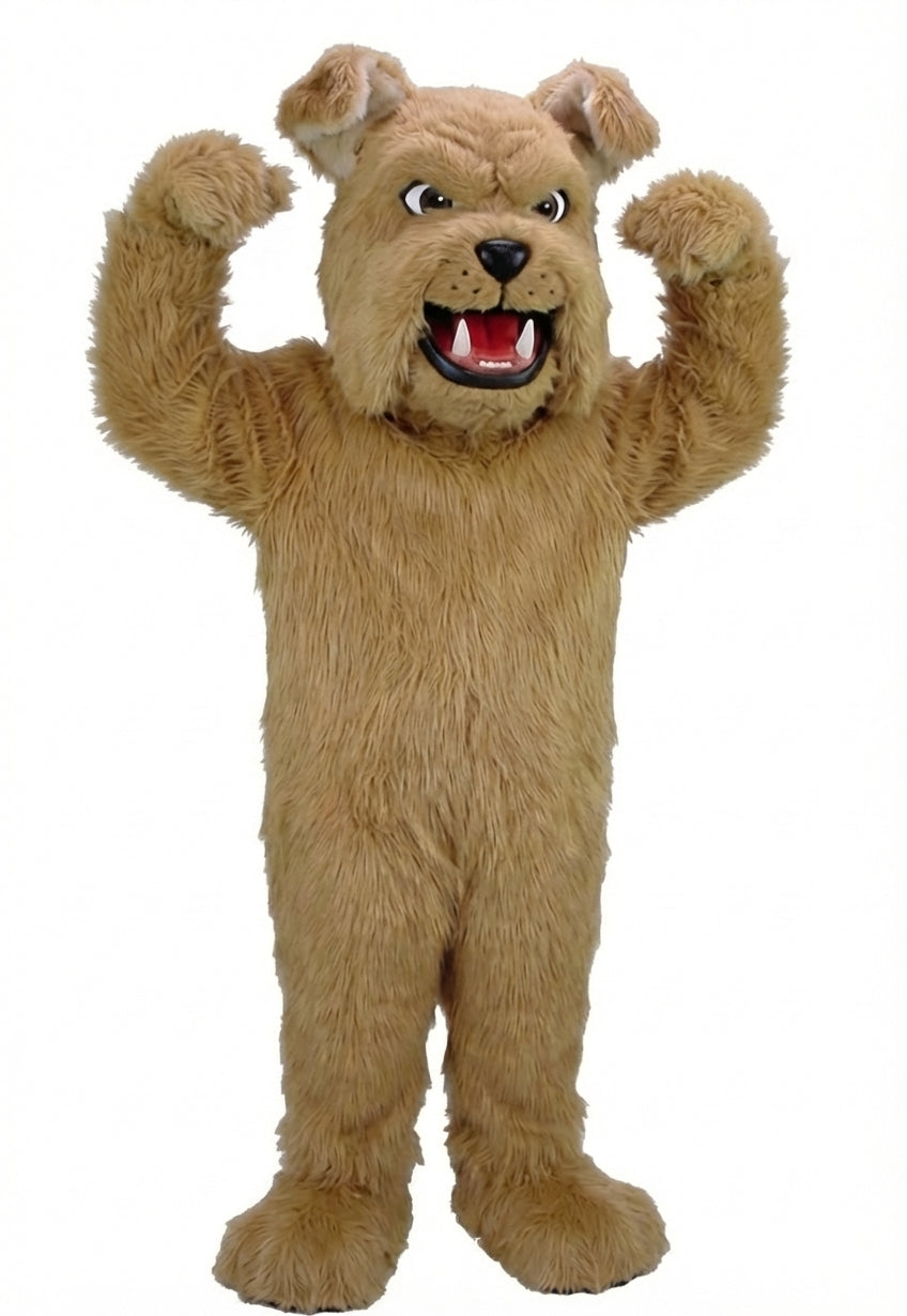 Sparky Dog Mascot - Long fur / Tan mascot costume
