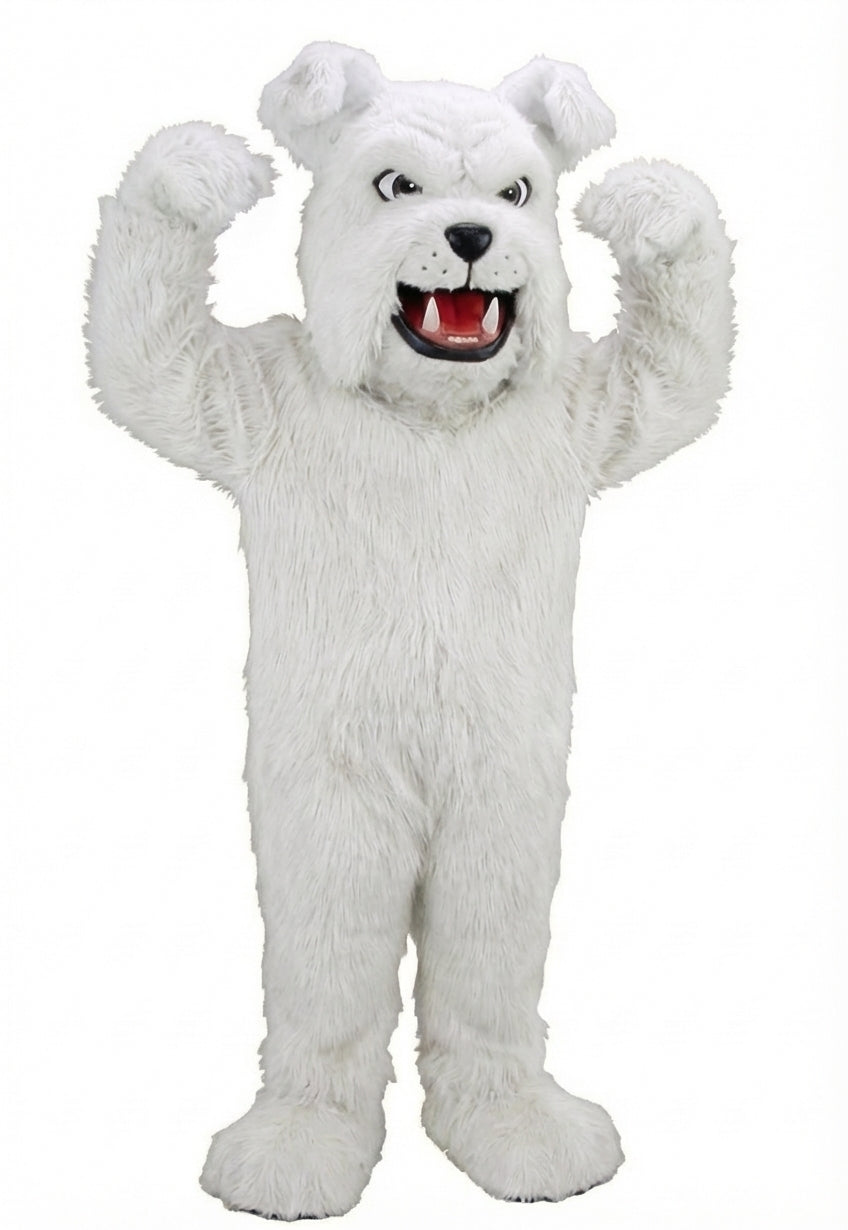 Sparky Dog Mascot - Long fur / White mascot costume