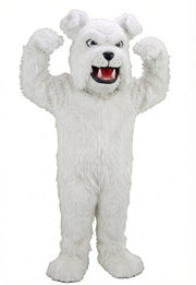 Sparky Dog Mascot - Long fur / White mascot costume