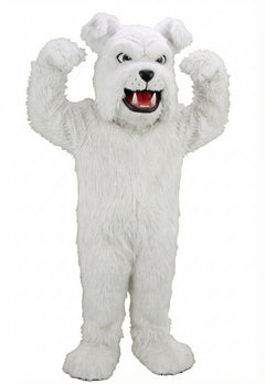 Sparky Dog Mascot - Long fur / White mascot costume