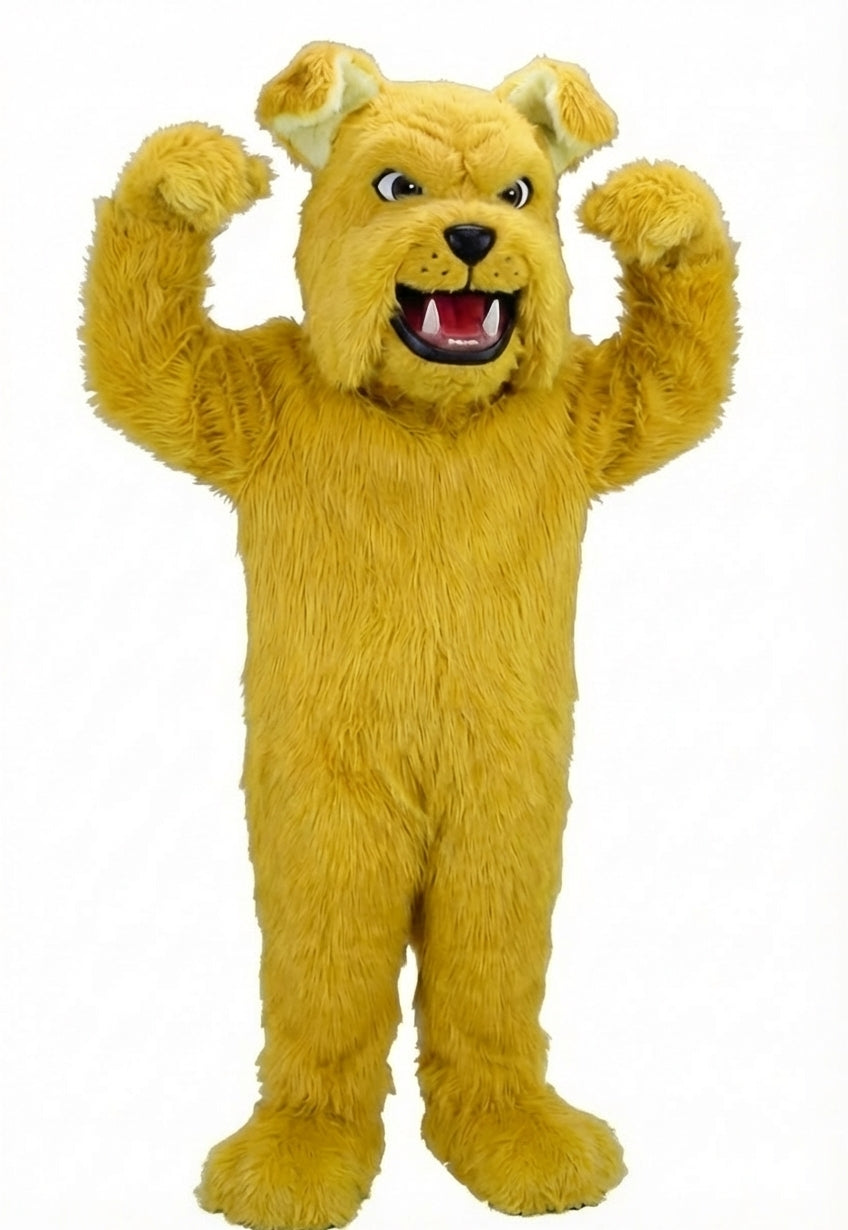 Sparky Dog Mascot - Long fur / Yellow mascot costume