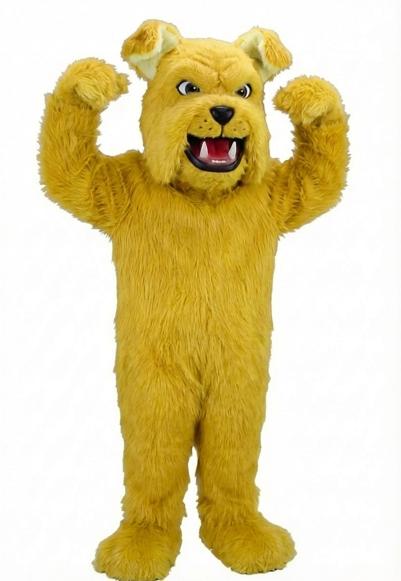 Sparky Dog Mascot - Long fur / Yellow mascot costume