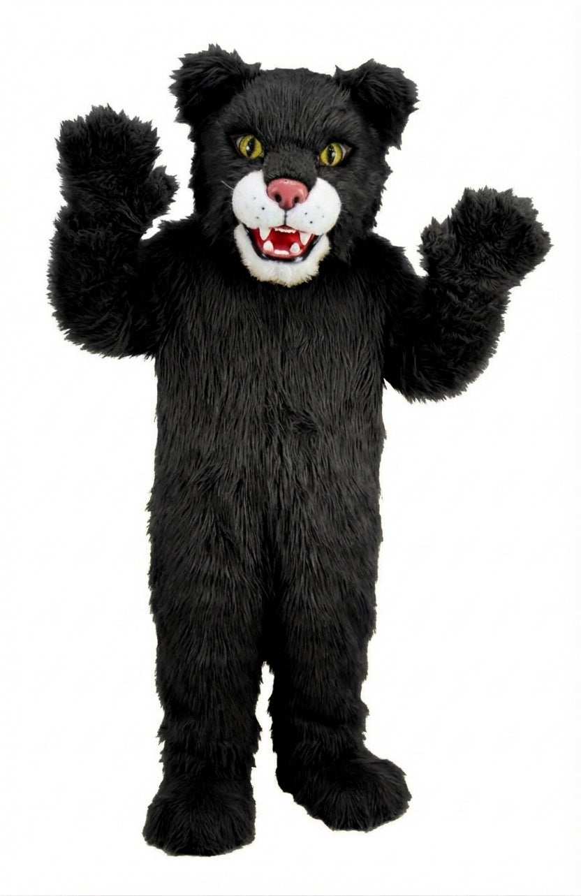 Spotted Jaguar Mascot (Thermolite) - Long fur / Black mascot costume