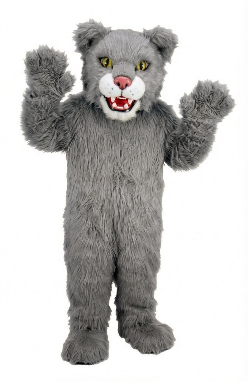 Spotted Jaguar Mascot (Thermolite) - Long fur / Grey mascot costume