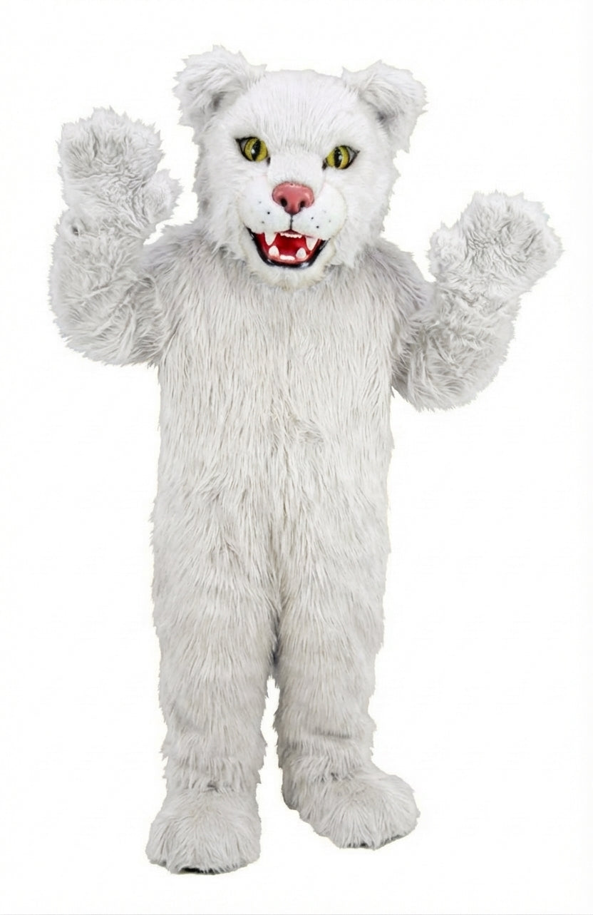 Spotted Jaguar Mascot (Thermolite) - Long fur / White mascot costume