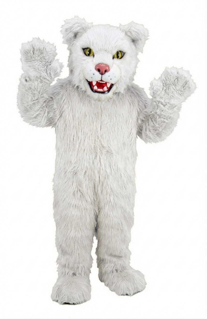 Spotted Jaguar Mascot (Thermolite) - Long fur / White mascot costume