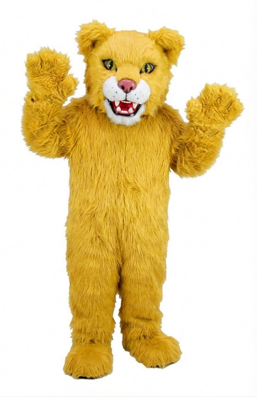 Spotted Jaguar Mascot (Thermolite) - Long fur / Yellow mascot costume