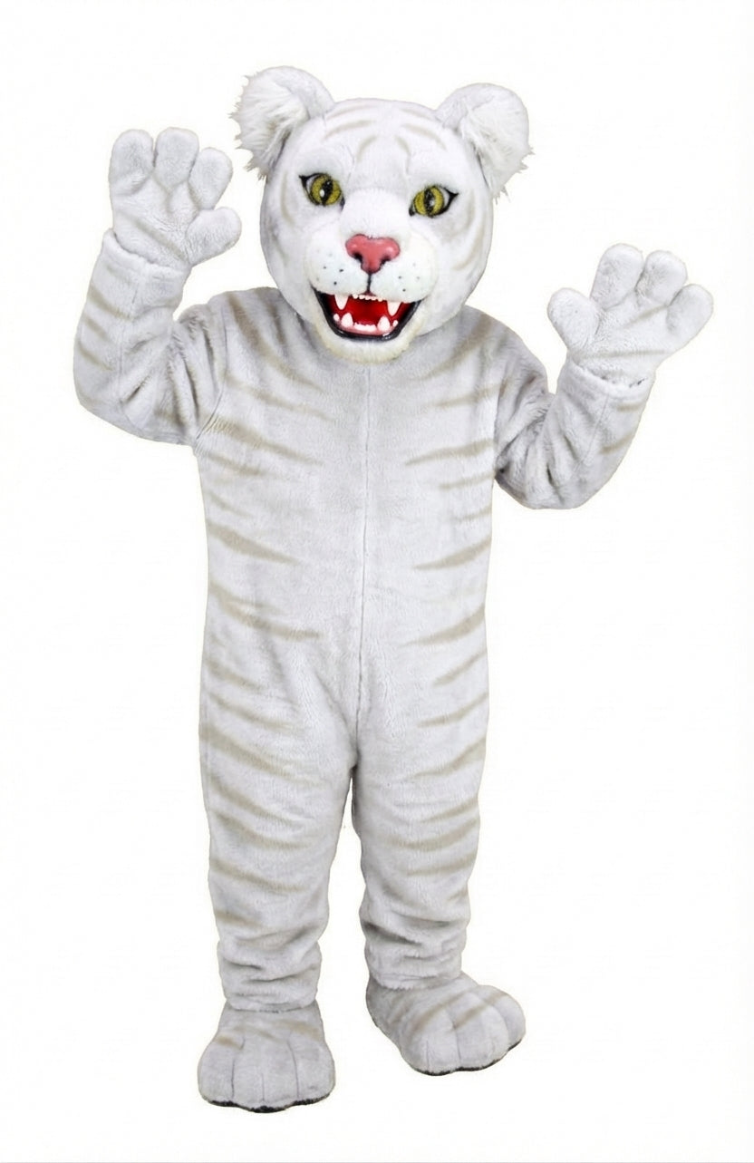 Spotted Jaguar Mascot (Thermolite) - Short fur / Albino Tiger mascot costume