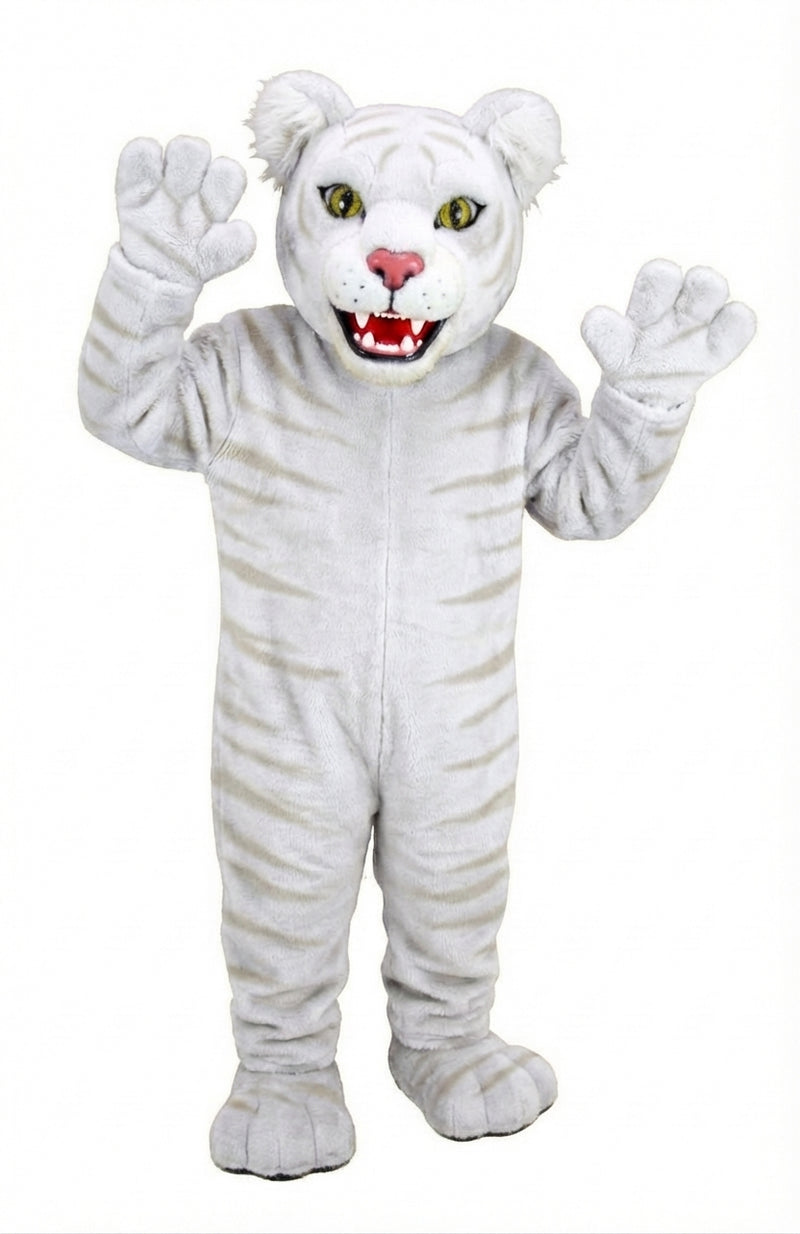 Spotted Jaguar Mascot (Thermolite) - Short fur / Albino Tiger mascot costume