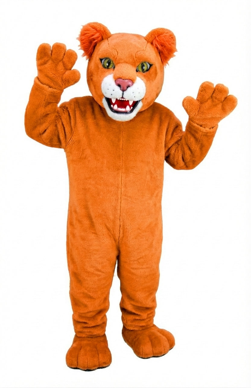 Spotted Jaguar Mascot (Thermolite) - Short fur / Bright Orange mascot costume