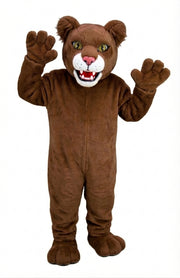 Spotted Jaguar Mascot (Thermolite) - Short fur / Chocolate Brown mascot costume