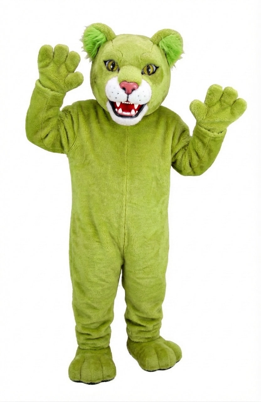 Spotted Jaguar Mascot (Thermolite) - Short fur / Lime mascot costume